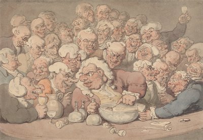 Serving Punch by Thomas Rowlandson